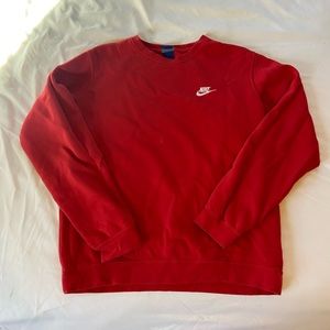 Red Nike Crewneck